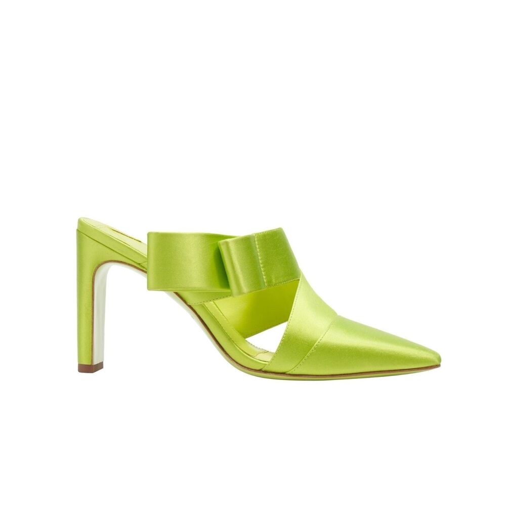 Kate Spade Womens 10 B Bright Lime Bianca Heel Pumps DISPLAY RC4